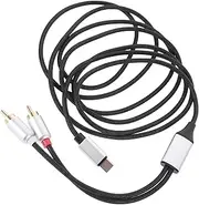 ERINGOGO 2M USB C to RCA Audio Cable Y Splitter Type C Audio Converter for Reliable Connection Compatible with Audio Devices Lightweight and Durable Design