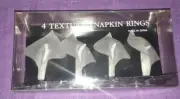 Lot of 4 Anthurium Flower Napkin Ring Holders NIP Wedding Dinner 15nera Party