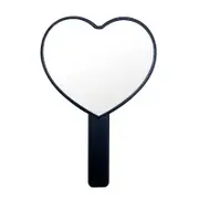 Catzon Heart Shaped Makeup Mirror Single Side Handheld Mirror-Black