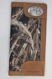 ZEP-PRO Clemson Tiger Roper REALTREE MAX-5 Camo Wallet ONLY NO BOX