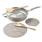 NEW Tramontina Ceramic Nonstick All In One Plus Pan 7 Piece Set Gray