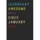 Legendary Awesome Epic Since January 1973 Notebook Birthday Gift