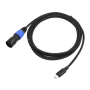 USB C to XLR Male Audio Cable Output Cable Audio Connector for Mixer Speaker 100cm Black 200cm