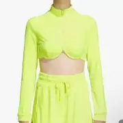 NWT $150 adidas x Jeremy Scott Track Top Jacket solar yellow Medium Velvet