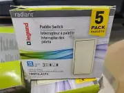 5 Pack Legrand Radiant 15 Amp 3 Way Paddle Switch Single Pole FREE SHIPPING