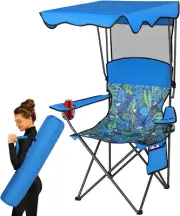 Camping Chair with Canopy, Chair with Cup Holders, Portable Camping Chairs with