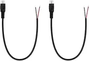 Fancasee 2-Pack RCA Female Plug to Speaker Wire Bare Wire Pigtail Connector Adapter Repair Audio Video RCA Jack Cable for AV Receiver Speaker Amplifier TV Subwoofer