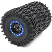 4x RC 1.9 Beadlock Wheels and Tires 121mm For 1/10 Mud Crawler TRX4 SCX10 Gen8