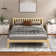 ALFORDSON Bed Frame Queen Double King Single Size Wooden Mattress Base Fenella Double - Oak