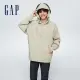 【GAP】男女同款 Logo帽T-岩灰色(892188)