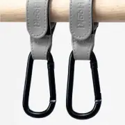 Duo Pram Hook Clip Set - Grey