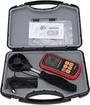 Anemometer,GM8909 Anemometer Multifunctional Digital Display Data‑Holding Handheld Wind Direction Anemometer