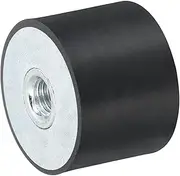 uxcell 40 x 30mm M10 Thread Female Rubber Mounts, Vibration Isolators, Replaces Anti Vibration Pads Flat Silent Block Base Block