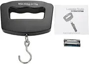 [ANKROYU] Luggage Scale, 50kg/10g Multifunctional Portable Digital Precise Mini Fish Hook Scale Electronic Luggage Hanging Weight, LCD Display Backlight Baggage Scale for Travel Household Outdoor