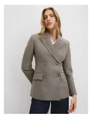 [Country Road] Contour Stripe Blazer in Dove Stripe