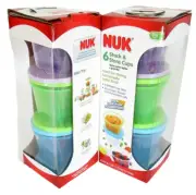 2 Boxes Of NUK Stack & Store Food Storage Cubes With Lids 12 Stack & Store Cups