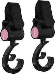 CIMAXIC 2Pcs Stroller Bag Hooks Rotatable Design for Easy Hanging Strong Load Bearing Capacity Convenient Stroller Accessory for Diaper Bags