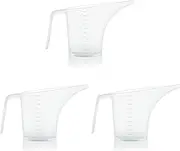 Appletofu Funnel Pitcher for Soap Making, Large Capacity Easy Pour Container with Long Spout, Soap Making Supplies, Bakeware Mold, Candle, Microwave Safe, 4 Cups, 32 Ounces, 1000 ml - Set of 3
