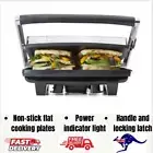 2 Slice Sandwich Toastie Maker Electric Stainless Steel Press Grill Flat Plate