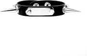 [EIGSO] 2 x 80s Unisex Hipple and Rock Retro Spike Cuff Bracelet (Black)
