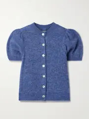 [DÔEN] DÔEN - Anisa Alpaca-blend Cardigan - Blue - medium medium Blue
