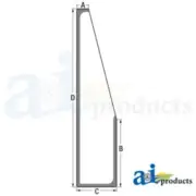 Left Front Glass Fits John Deere TC44H TC54H TC62H 444H 444HLL 444J 544H 744h
