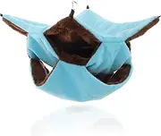 Totority Comfortable Three Hamster Bed Washable Chinchilla Hammock Fun Hanging Bed for Pets for Hamsters Rats Chinchillas Warm Design for Autumn Winter