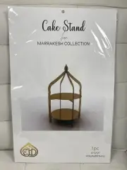 Reusable Cardboard Dome Shape Gold Two Tier Dessert Cupcake Stand 17"x12"