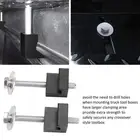 ˇ4PCS Tool Box Tie Down Tether J Hooks Aluminium Alloy Black For Pickup Truck
