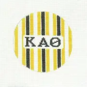 Kangaroo Paw Designs Kappa Alpha Theta Sorority Handpainted Needlepoint Canvas