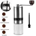Stainless Steel Manual Coffee Grinder Coffee Bean Mill Portable w/ 6 Coarseness