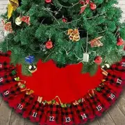 92CM Christmas Tree Skirt Decorations New Year Gift Bag Pendant Advent Calendar 2023 for Home Xmas Party Decoration Supplies