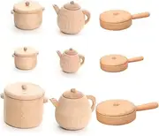 PartyKindom Real and Girls Tableware Toy Simulated Kitchen Tea Pot Interactive Playset Educational Mini Kettle Cutlery Set Perfect for Birthday Festival Present