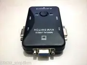 USB 2.0 MONITOR VIDEO VGA KVM Switch Switchbox for Control 2 Computers PC 2-Port