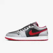 Nike Air Jordan 1 Low [553558-060] Men Casual Shoes Black/Light Smoke Grey/Red