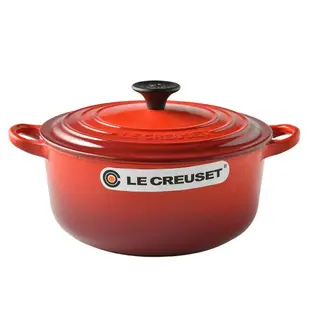 Le Creuset 琺瑯鑄鐵圓鍋 琺瑯鍋 鑄鐵鍋 湯鍋 燉鍋 炒鍋 18cm 1.8L 櫻桃紅 法國製