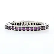 Pandora Thin Eternity Ring - Sterling Purple NEW Genuine 54 (US 7) 190618CFP