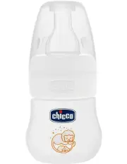 [Chicco] Feeding Milk Bottle With Silicone Teat in Clear