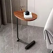 Modern C Shaped Metal Leg End Table for Living Room and Bedroom Small Side Table with Sofa Tray 30 * 36 * 62CM H