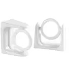 2pcs Curtain Rod Bracket Curtain Hooks For Wall Drill Curtain Rod Holder,