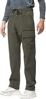 [Generic] Men's Hiking Cargo Pants with Multi Pockets Lightweight Travel Fishing Pants Causal Outdoor Golf Work Pants