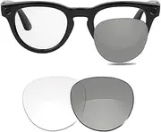 [Glintbay] 100% Precise-Fit Replacement Sunglass Lenses for Ray-Ban Meta Headliner RW4009 50mm - Photochromic Clear Non-polarized, Photochromic Clear Non-polarized, Small