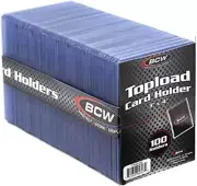 Trading Card Sleeves Hard Plastic Topload Clear Case Holder 100 Baseball Cards