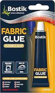 Bostik Fabric Glue, Ultra Strong and Long Lasting, Withstands Machine Washing and Ironing, 20ml