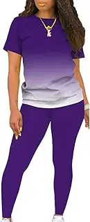 [Mrskoala] Women Two Piece Outfits Summer Sweatsuits Matching Jogger Sets Loungewear Tracksuit
