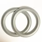 2 Replacement 6" Speaker Gray Rubber Surrounds For B & W CM6 Woofer Repair