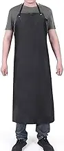 Waterproof Apron Rubber Vinyl, Heavy Duty 43" x 31" Plastic Apron Keeps You Clean and Dry When Dishwashing, Lab Work, Butcher