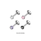 BodyJewelryOnline Labret Lip Chin Monroe Piercing Surgical Steel with Gem
