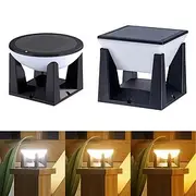 Durable Waterproof Solar Post Lights Ground Lights 3 Lighting Modes Retro LED Pillar Light Auto On/Off Garden Pathway Ligh Yard Lighting 1PC