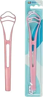 TePe Tongue Cleaner, Green, 1pc, tongue scraper to prevent bad breath and remove bacteria, easy to reach far into mouth, improves oral health